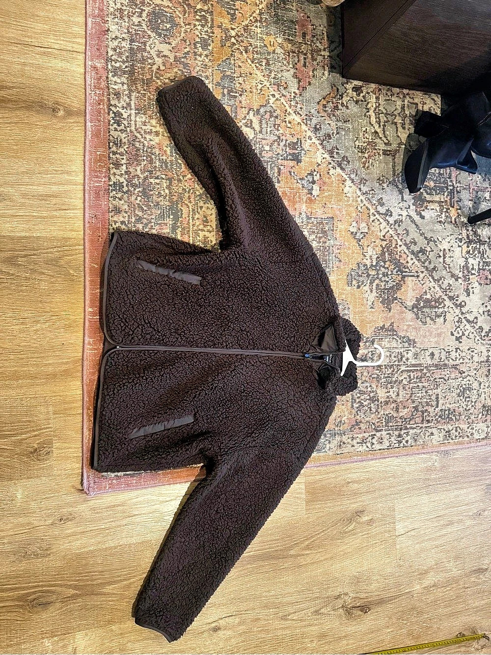 Athleta fleece Jacket Teddy Jacket in Brown Size Medium